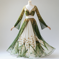 Summer original design forest theme gold foil two-piece suit 0a6a