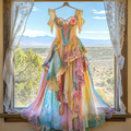 Windowsill Summer Romantic Lace Ruffle Dress 0ac5