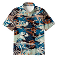 Footprints Green Dinosaur Button Up Pocket Shirt