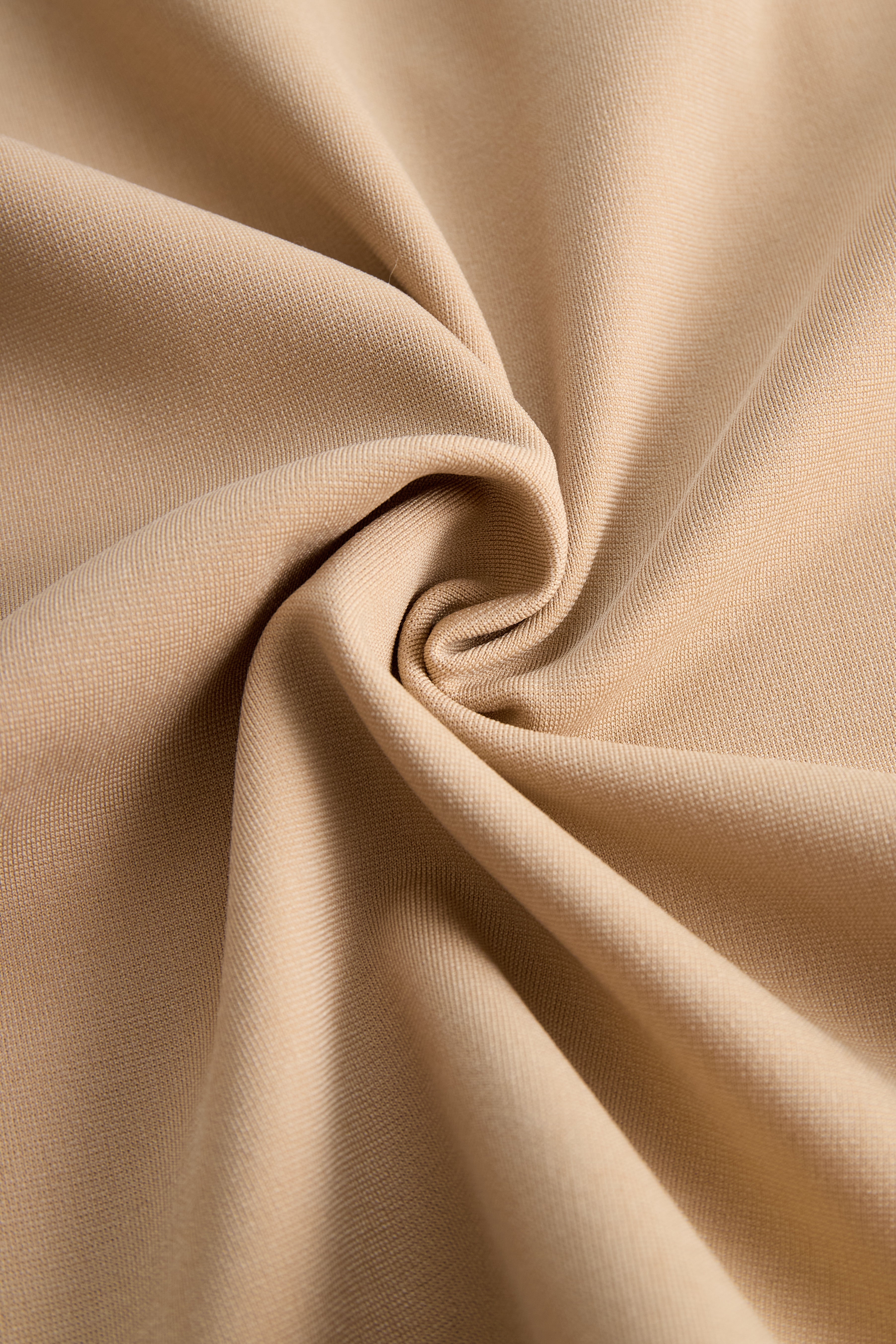 Sophisticated Beige Belted Dress